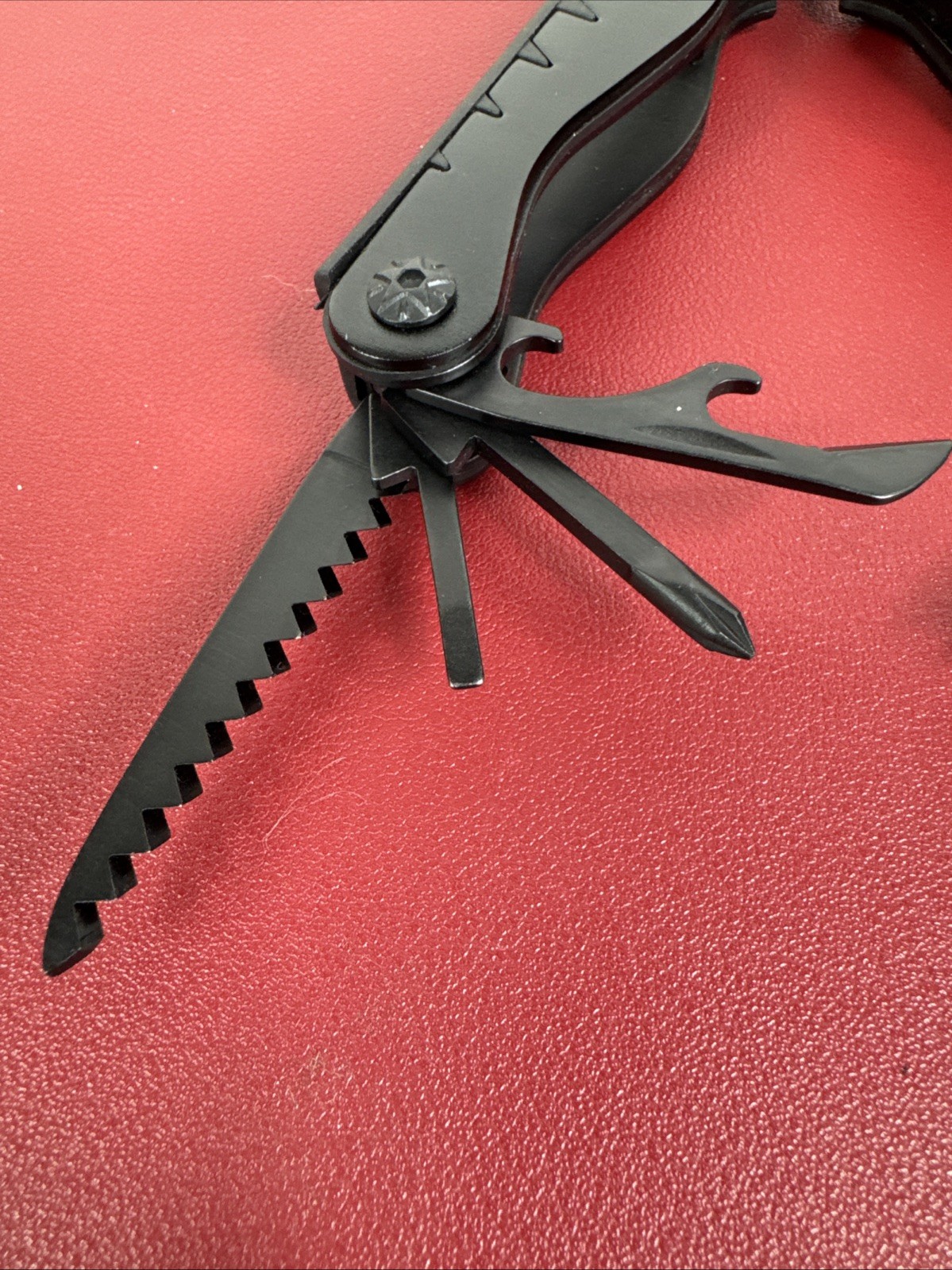 Black Schrade Tough Multi-Tool w 9 Tools + Nylon Carrying Belt Clip Case, EX