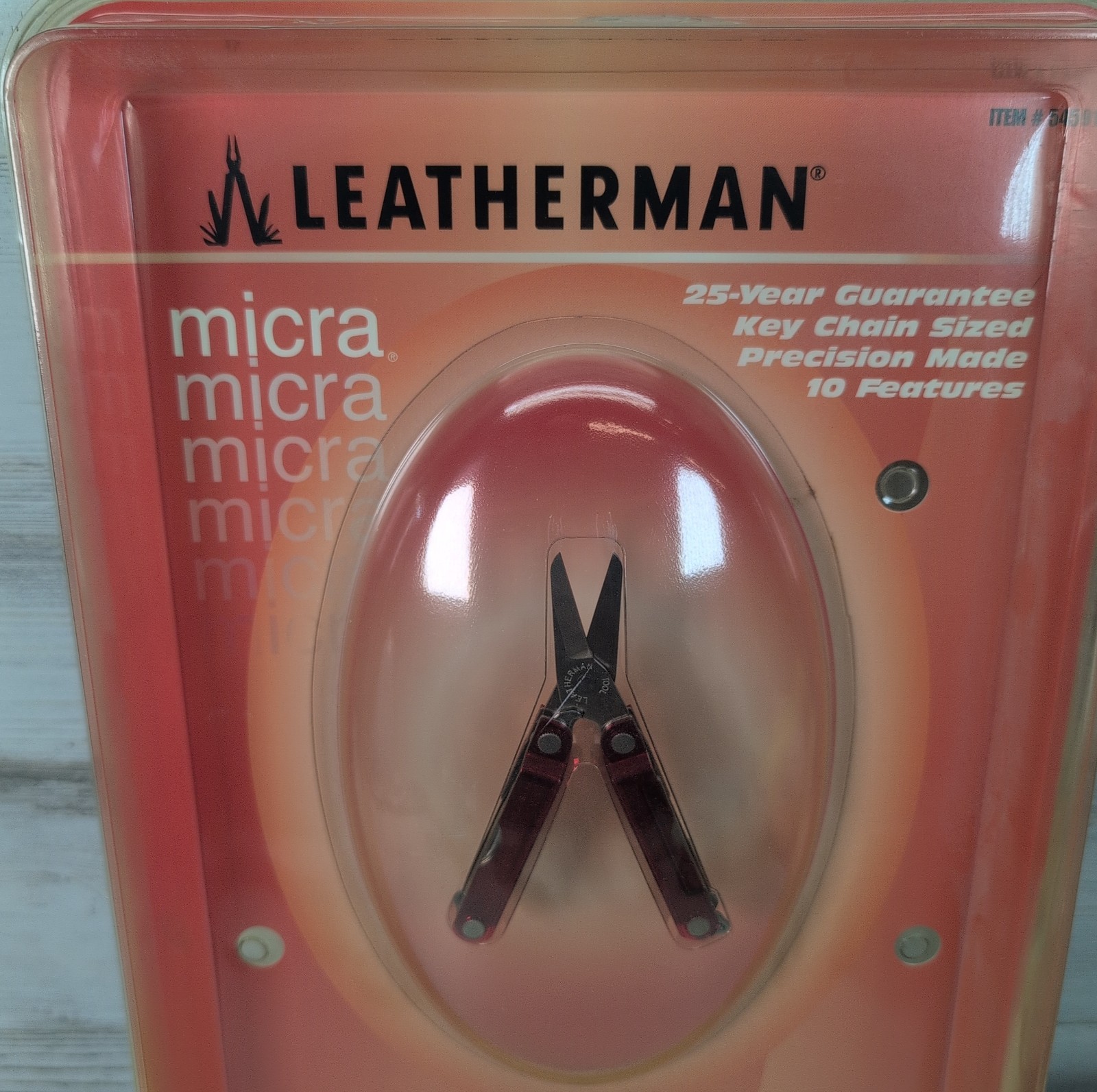 Leatherman Micra Red Black Multi Tool Keychain Scissors New Sealed