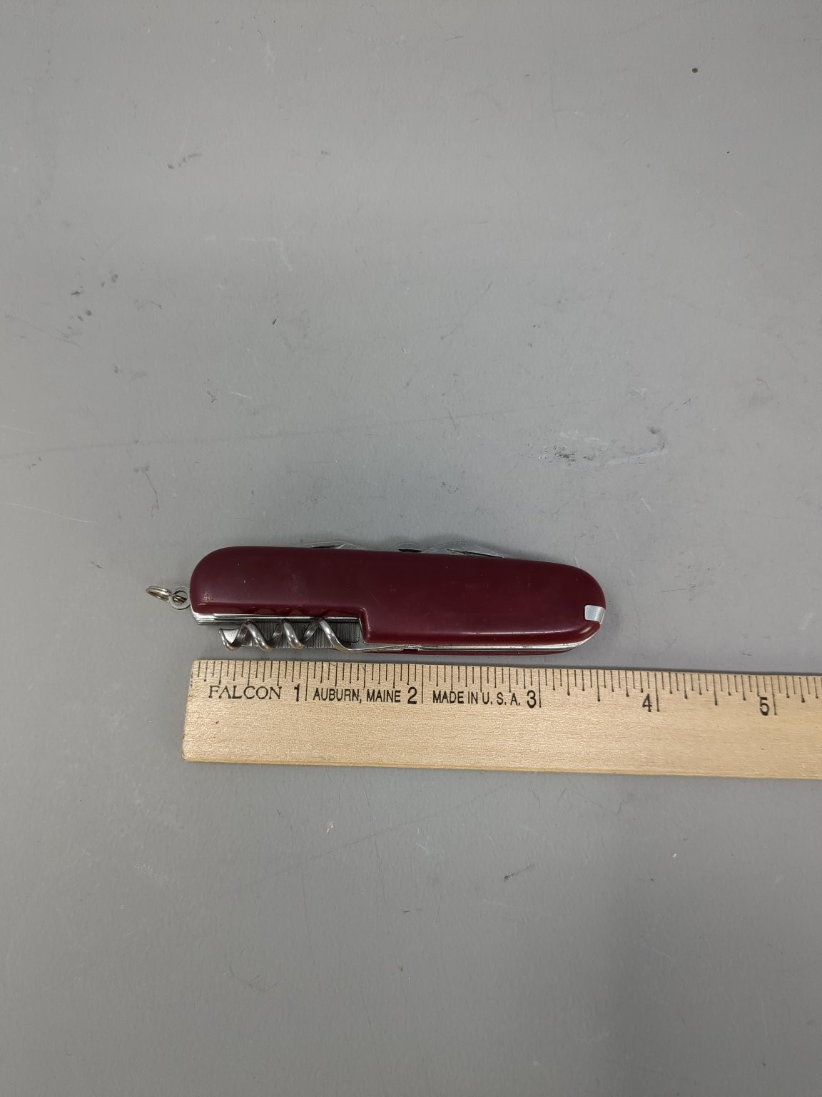 Swiss Army Style Multi-Tool Pocket Knife Burgundy 11 Tools Camping