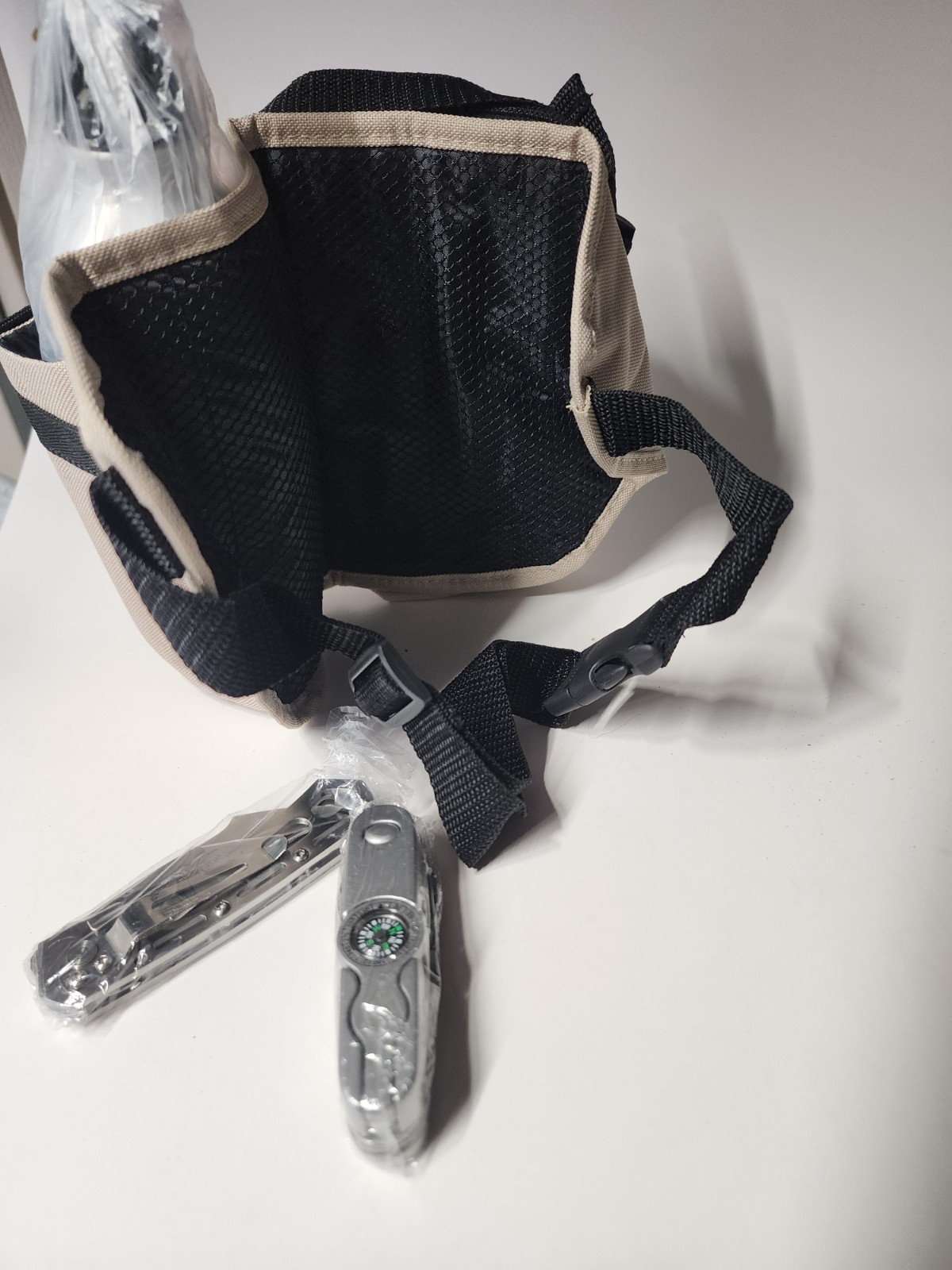 Hiking Set 4 Pcs HERCULES ,500 me Water Bottle,12 In 1 Multi Tool,Hunting Knife