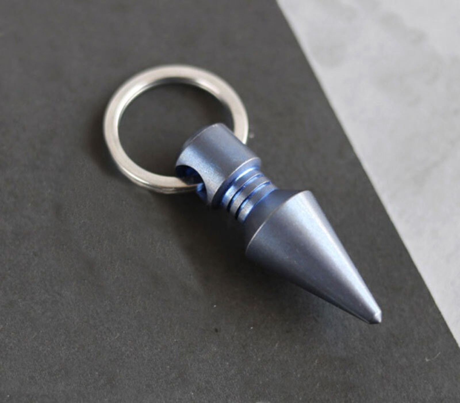EDC Titanium Alloy Keychain Pendant Bead Necklace Knapsack Decorative DIY Tool