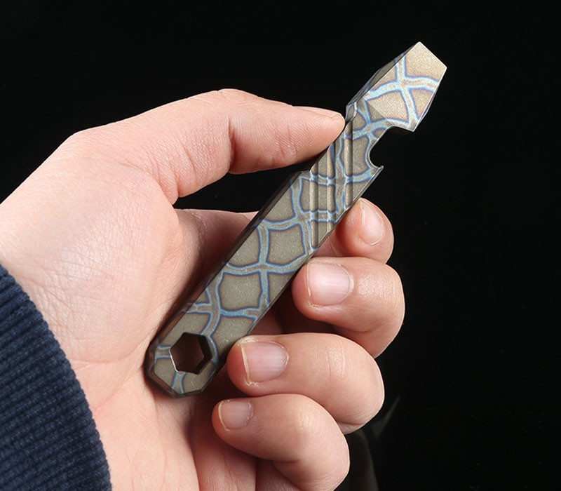 1PC Titanium Alloy Multi-Tool Pry Bar Crowbar Bottle Opener Wrench Outdoor EDC
