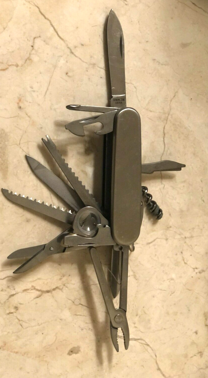 Hanig Multipurpose 14 Multi-tool Pocket Knife Stainless Steel