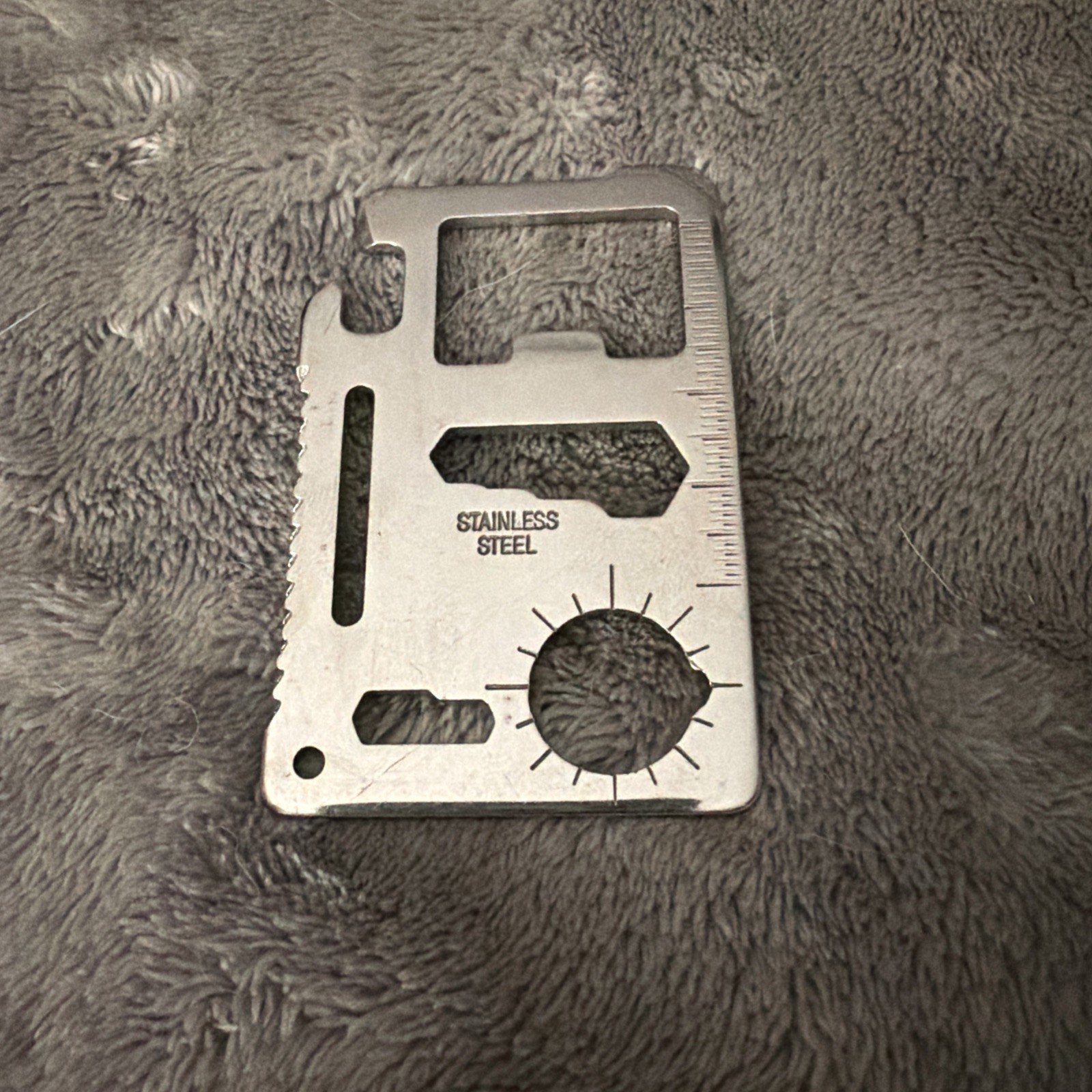 Stainless Steel 11 in 1 Wallet Multi Tool Knife Survival Camping w/Sleeve