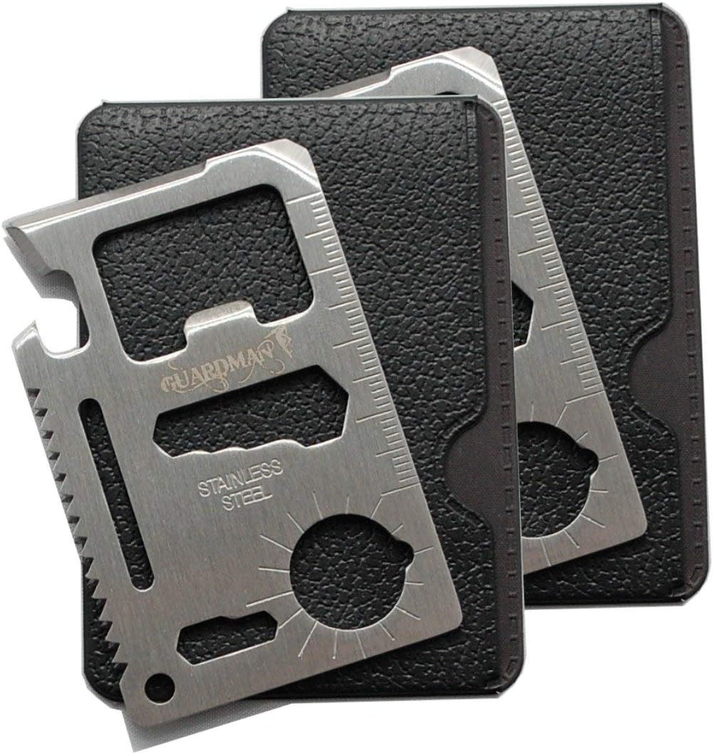 Fathers Day Gift 2-Pack 11-In-1 Credit Card Multitool – Multitool Wallet Surviva