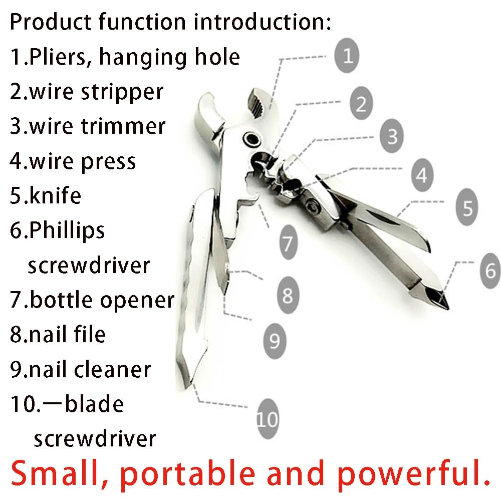 Stainless Steel Folding Maintenance Multifunctional plier,Portable Key Chain …