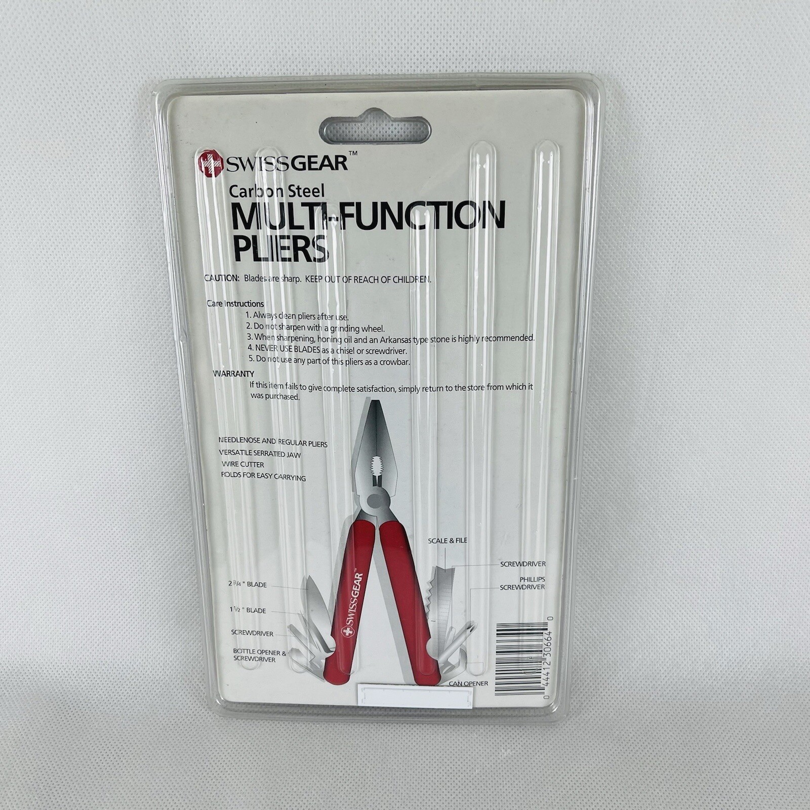 Swiss Gear, Carbon Steel Multi-Function Pliers New In Package
