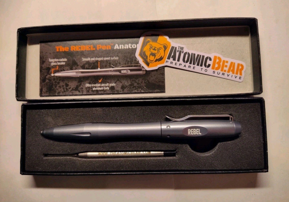 2 PEN DEAL The Atomic Bear Tactical EDC Pen with Glass Breaker 2 PENS