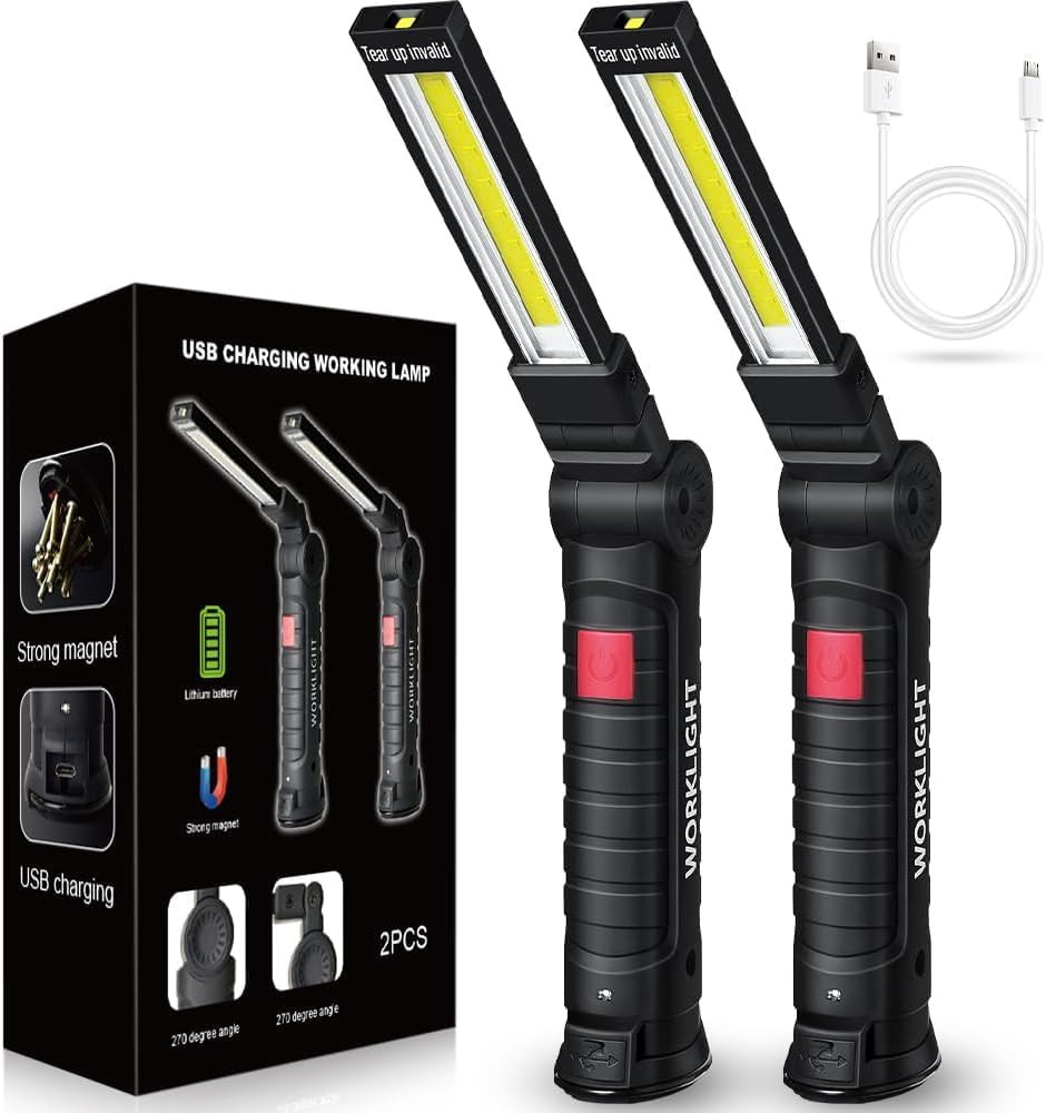 Tool Fathers Day Dad Gifts for Men Him Husband, LED Rechargeable Work Light for
