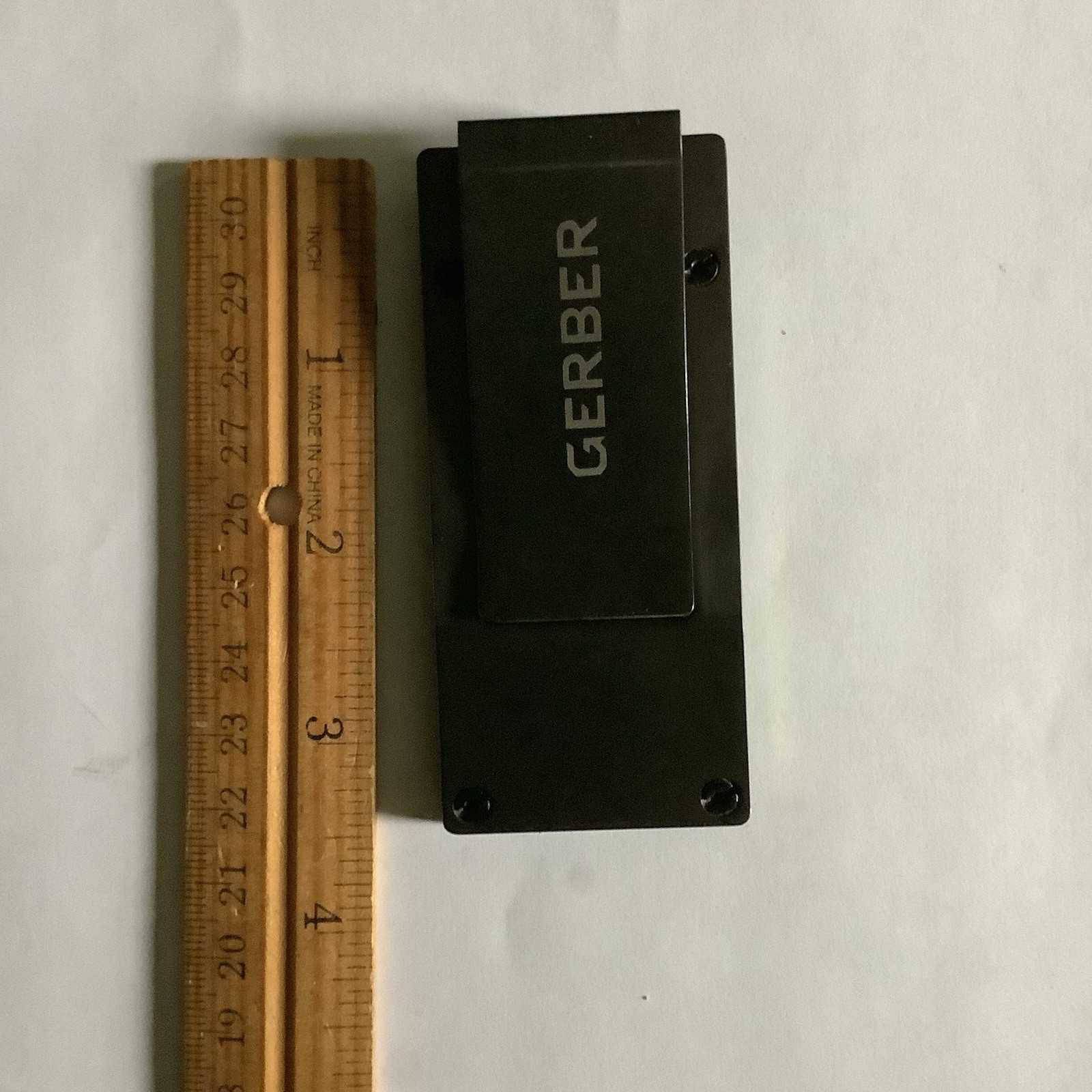 Gerber G10 Fixed Blade Pocket Knife Money Clip Credit Card Wallet, VGC