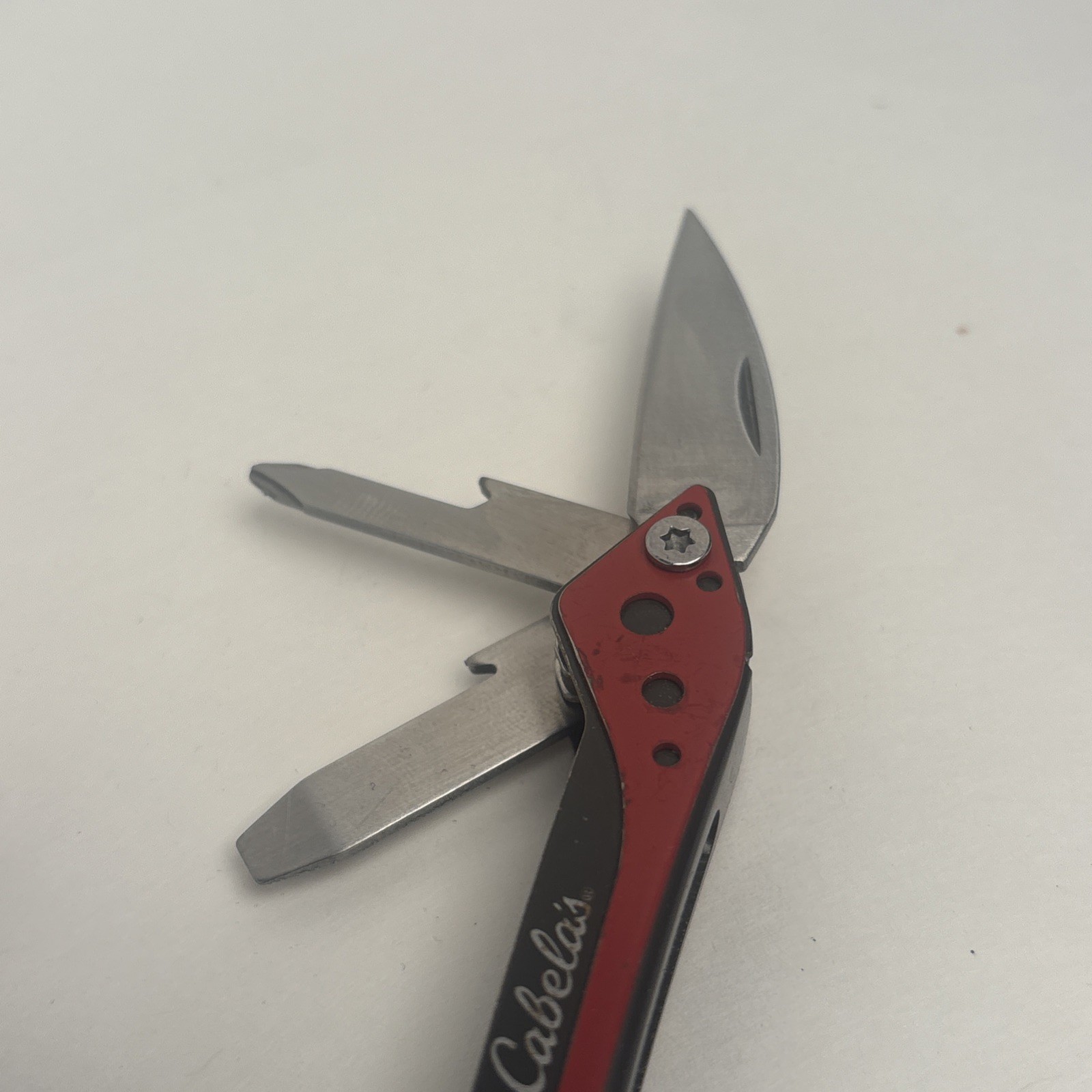 Cabela’s Lot Of 2 Purple Red 7-in-1 Small MultiTool Camp Hunt Fish Hike EDC