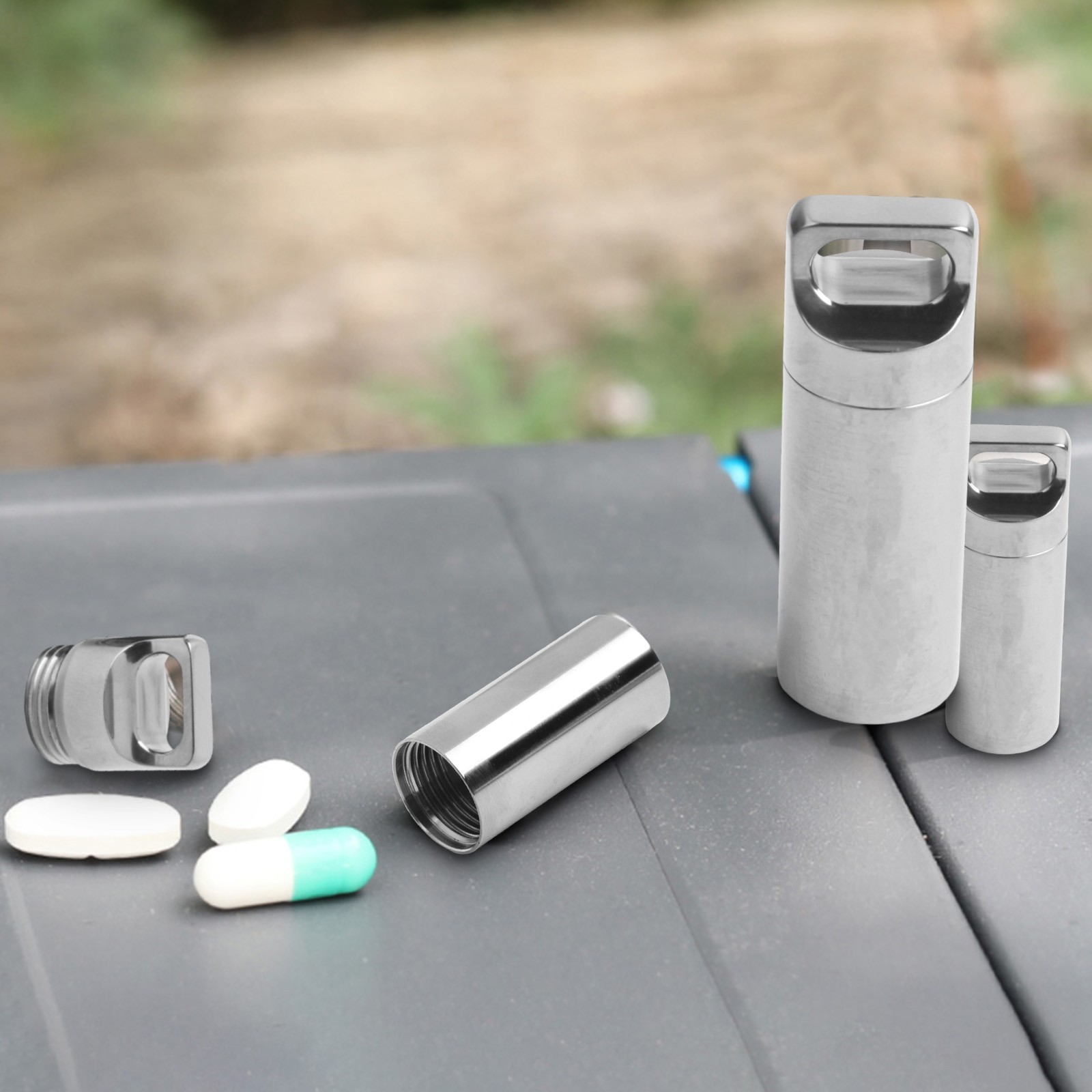 Connect To Keychains Container For Storing Medicine For Water Parks High Quality