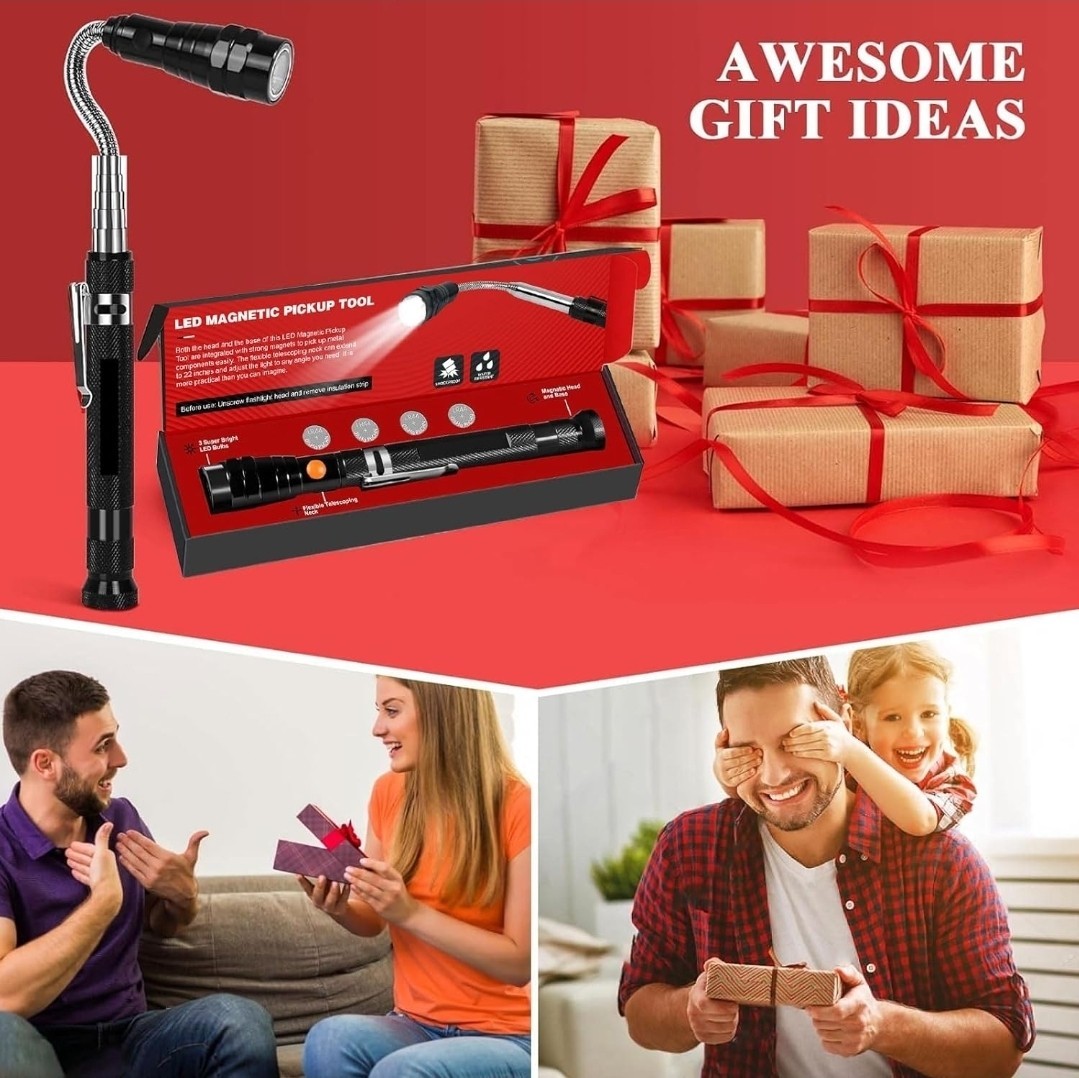 LED Magnetic Pickup Tool, Gifts for Men Husband Him Dad, Father’s Day Birthday G