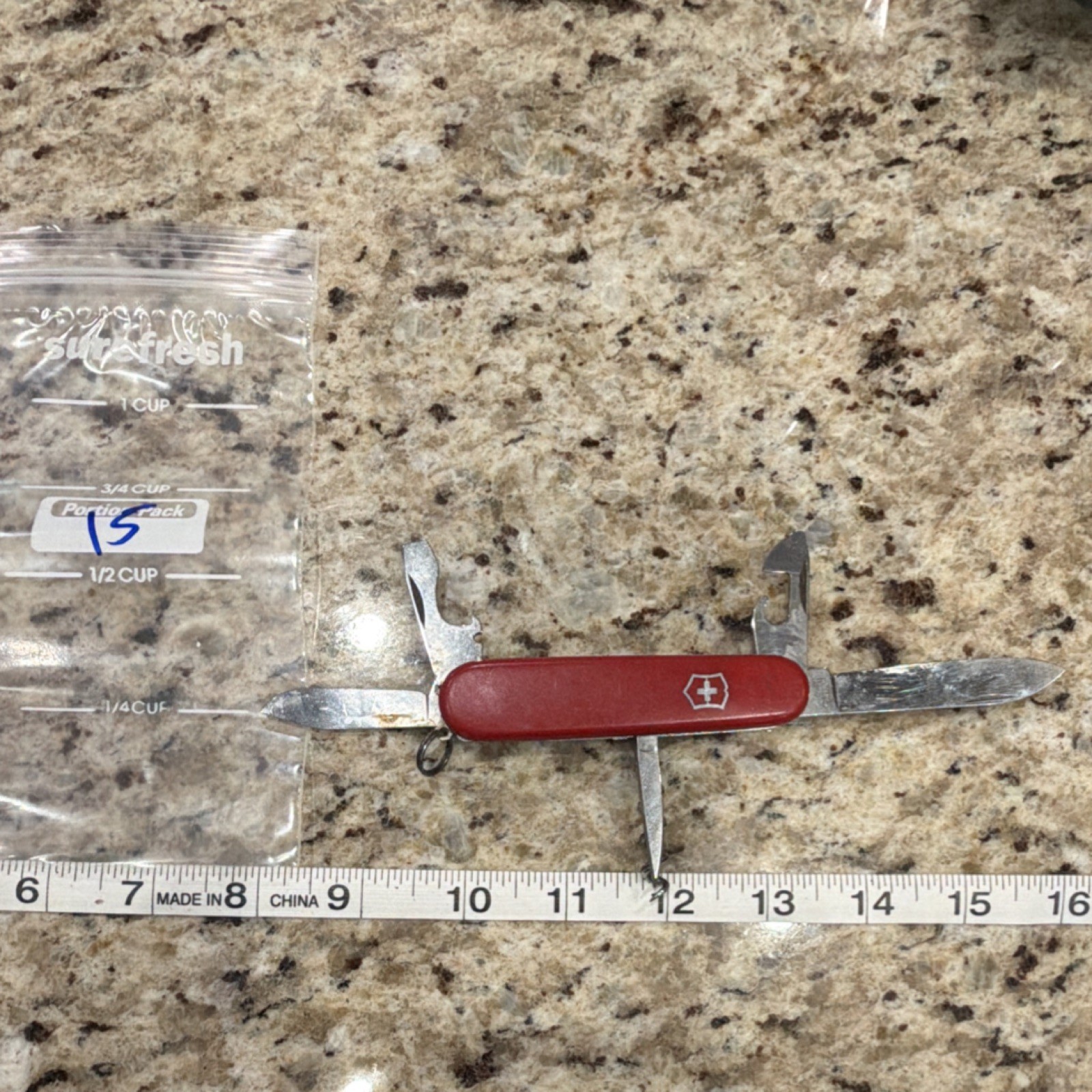 Victorinox Multi-Tool Red Stainless Steel Knife Opener Can Corkscrew Screwdriver