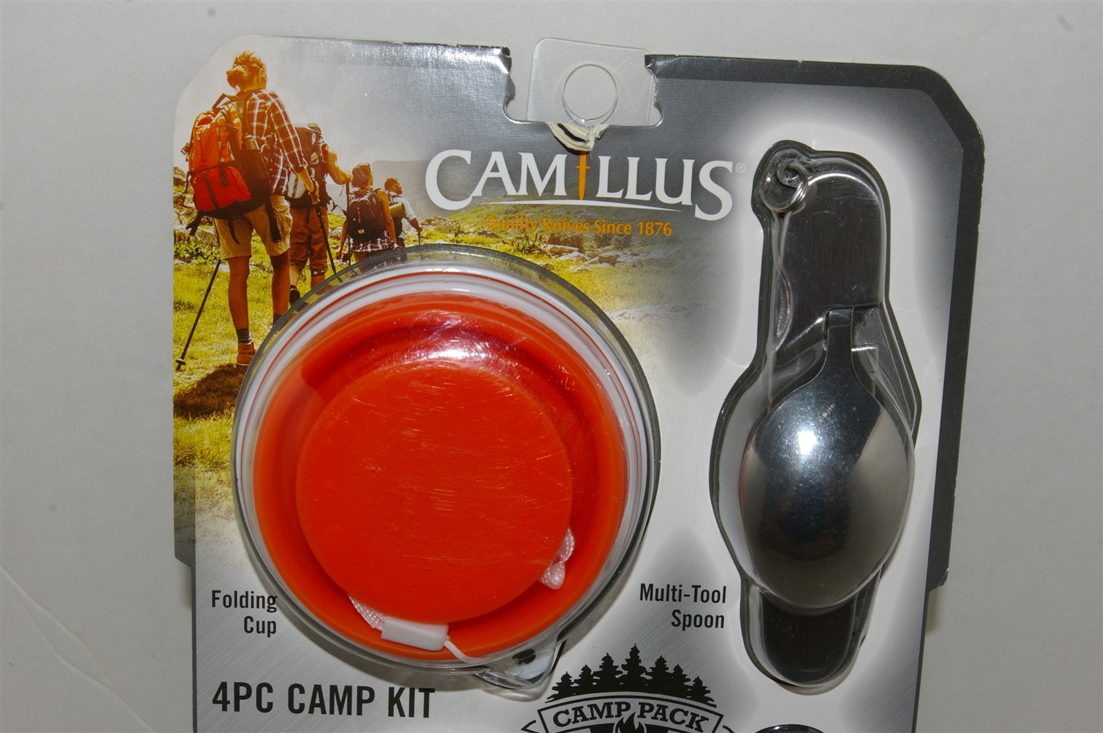 Camillus 4 Pc Camp Kit: Multi-Tools, Flask & Folding Cup NEW!