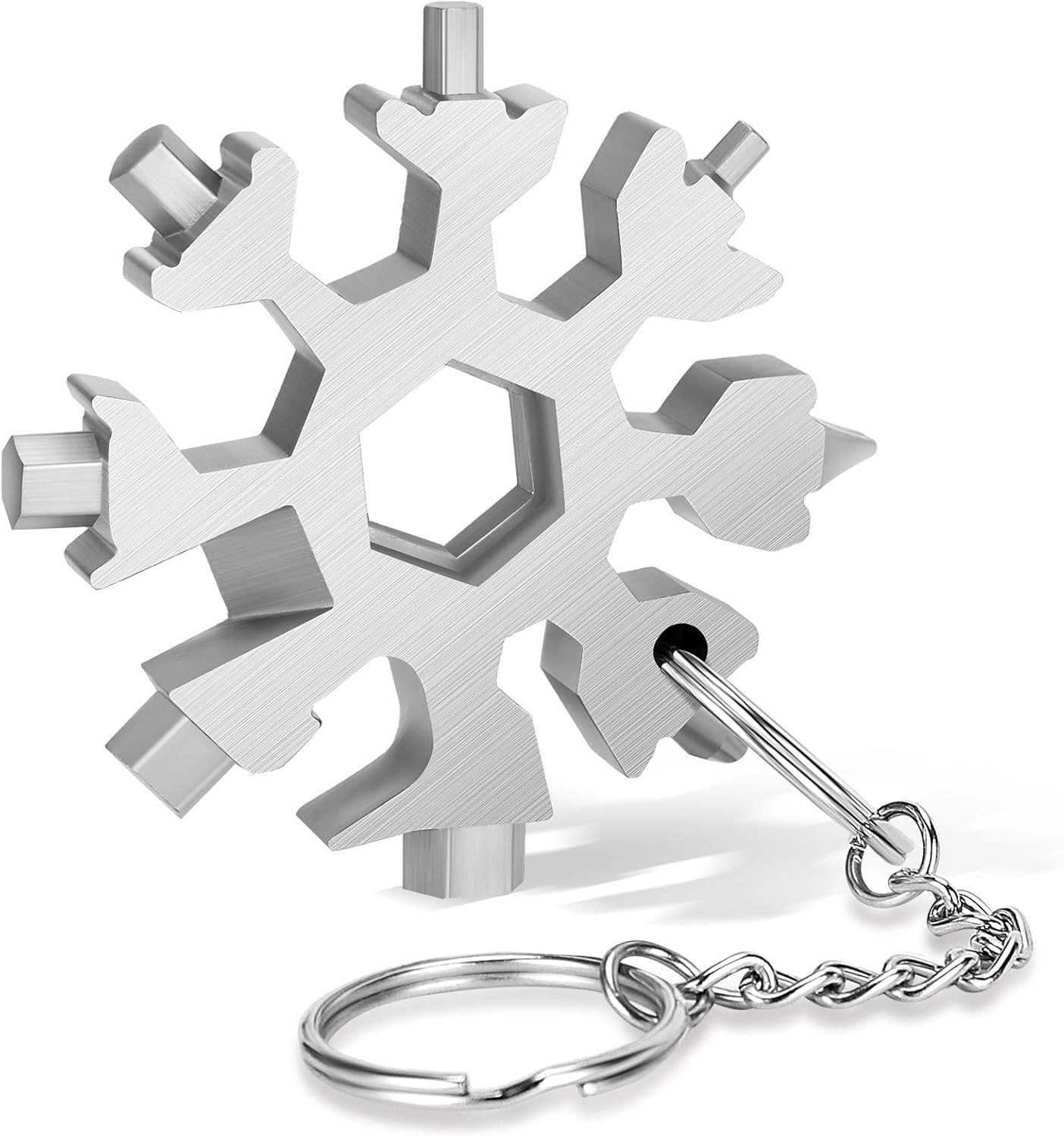 18-in-1 Snowflake Multi Tool,Function Stainless Steel Bottle Opener/Wrench Flat