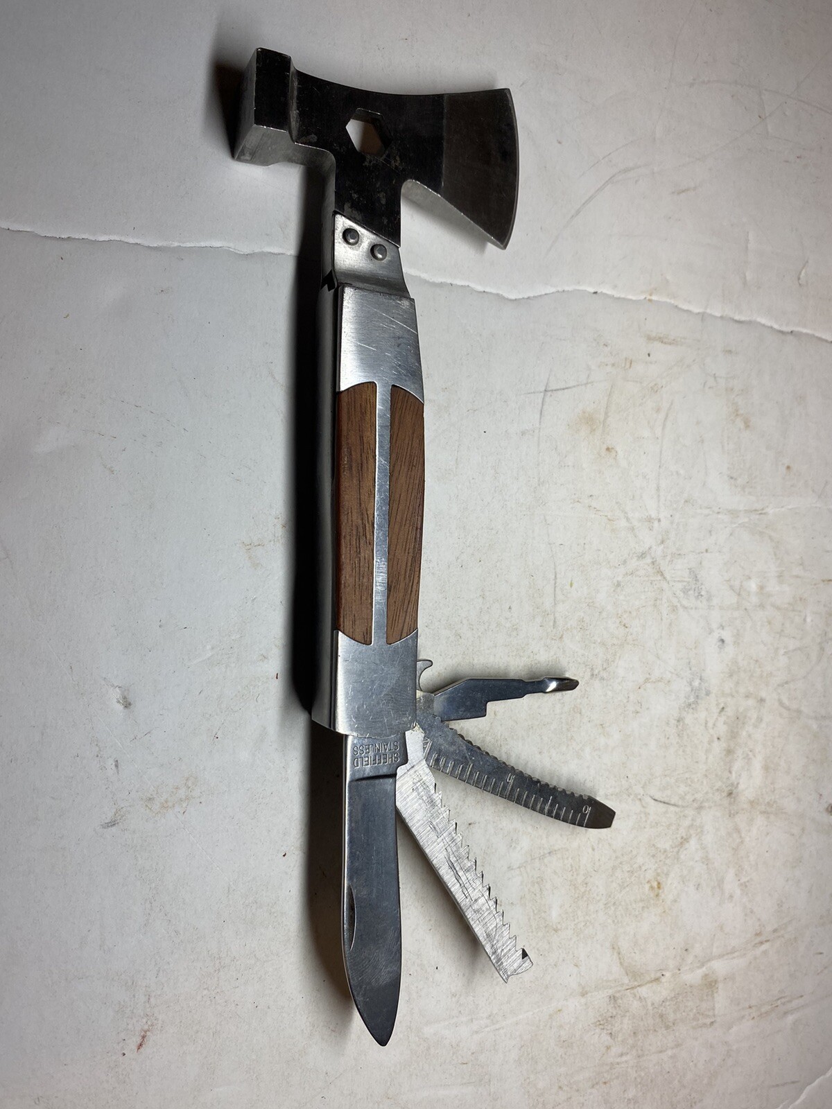 Sheffield Camper Axe-Head Multi Tool Axe Hammer Screwdriver