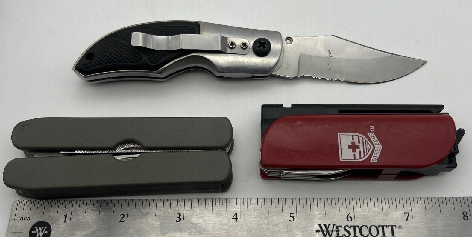 Bell Utility Knife Multi Tool Screwdriver Bottle Opener + Pocket Knife + Extra