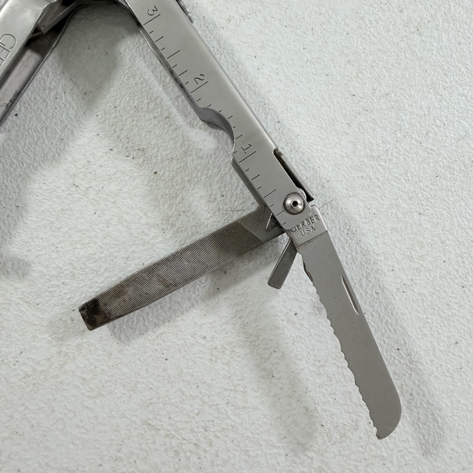 Vintage Gerber Multi Tool Pliers Patent 5142721/5142844 W/ Sheath AS IS FOR PART