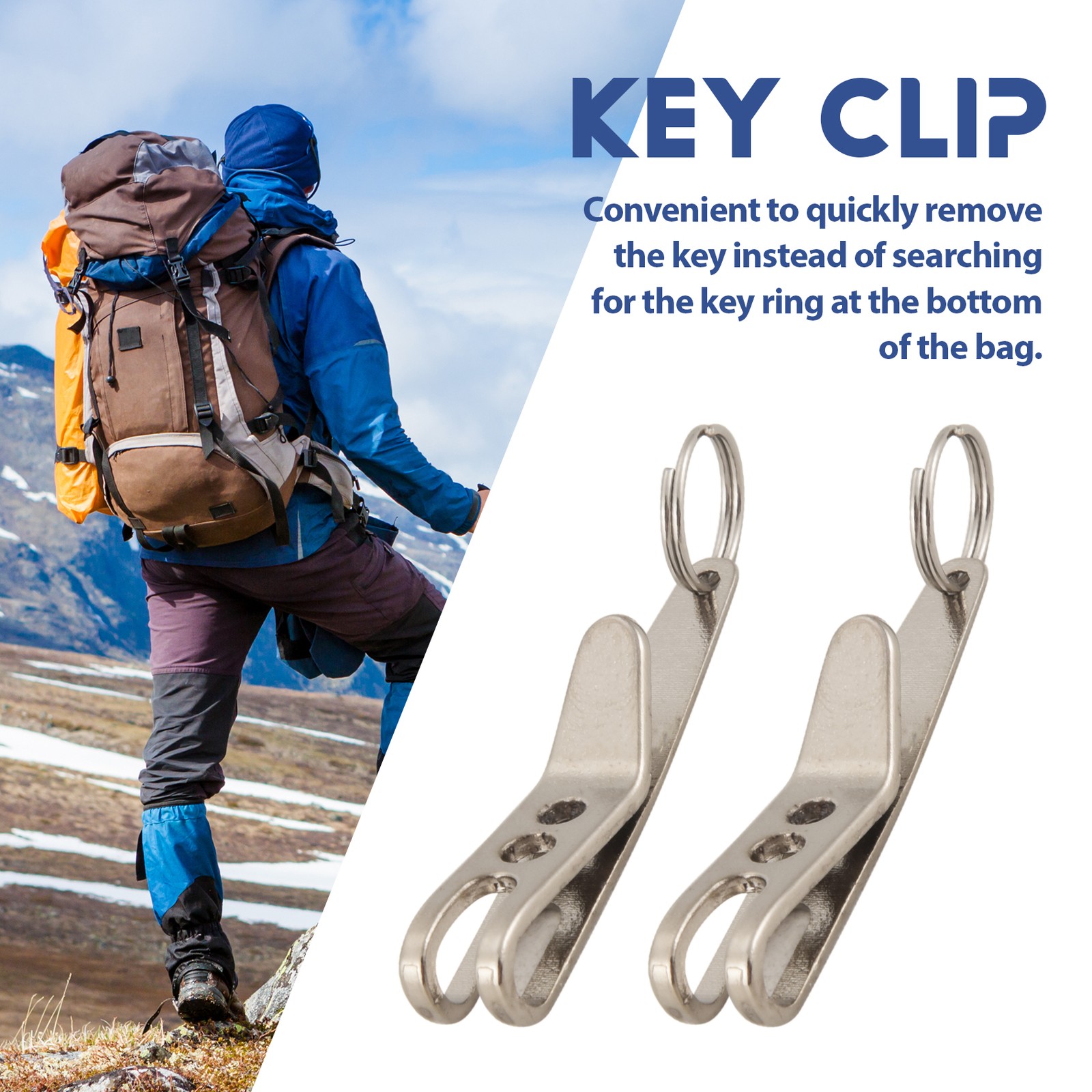 Multi-Purpose Clip Keychains Suspension Clip Tool with Carabiner perfect2486