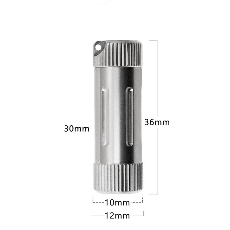 EDC Titanium Waterproof Pill Storage Box Outdoor Travel Survival Container Tool