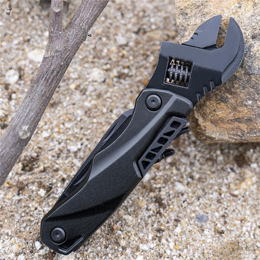 Multi Function Knife Tool With Screwdriver Wrench Purpose Travel Pocket Folding