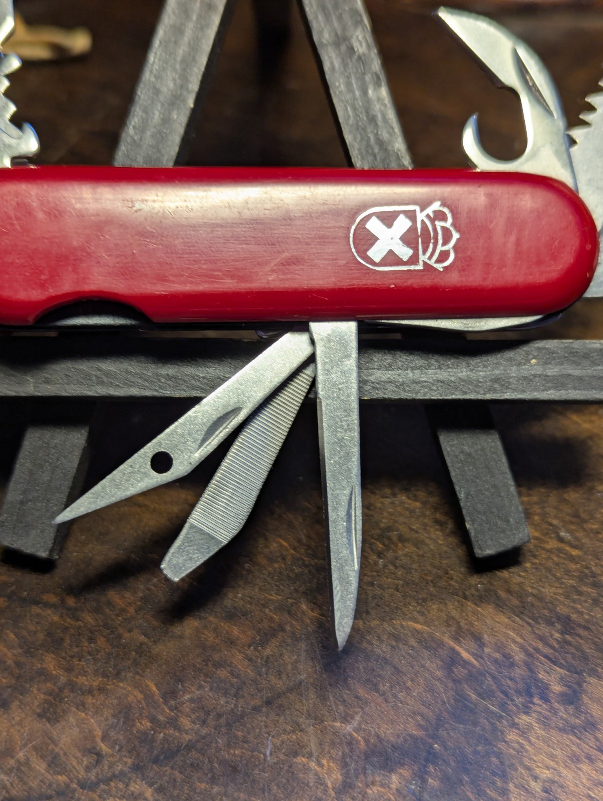 10-Tool Multi-Tool Pocket Knife Vintage Stainless Steel Japan Red (Missing 11th)