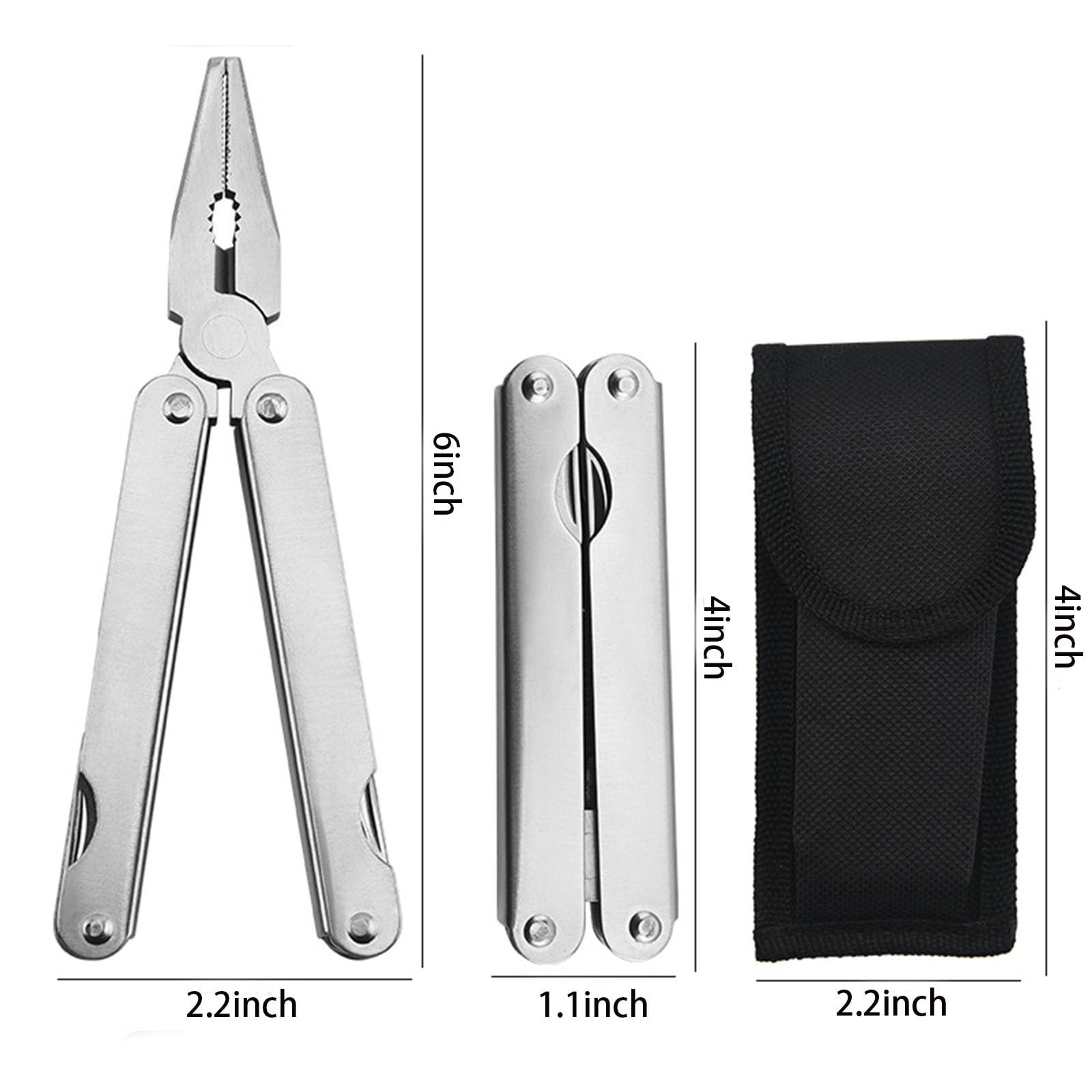 Multi-Tool Pliers 11-in-1 Stainless Steel Pocket Multi-Tool with Durable Shea…