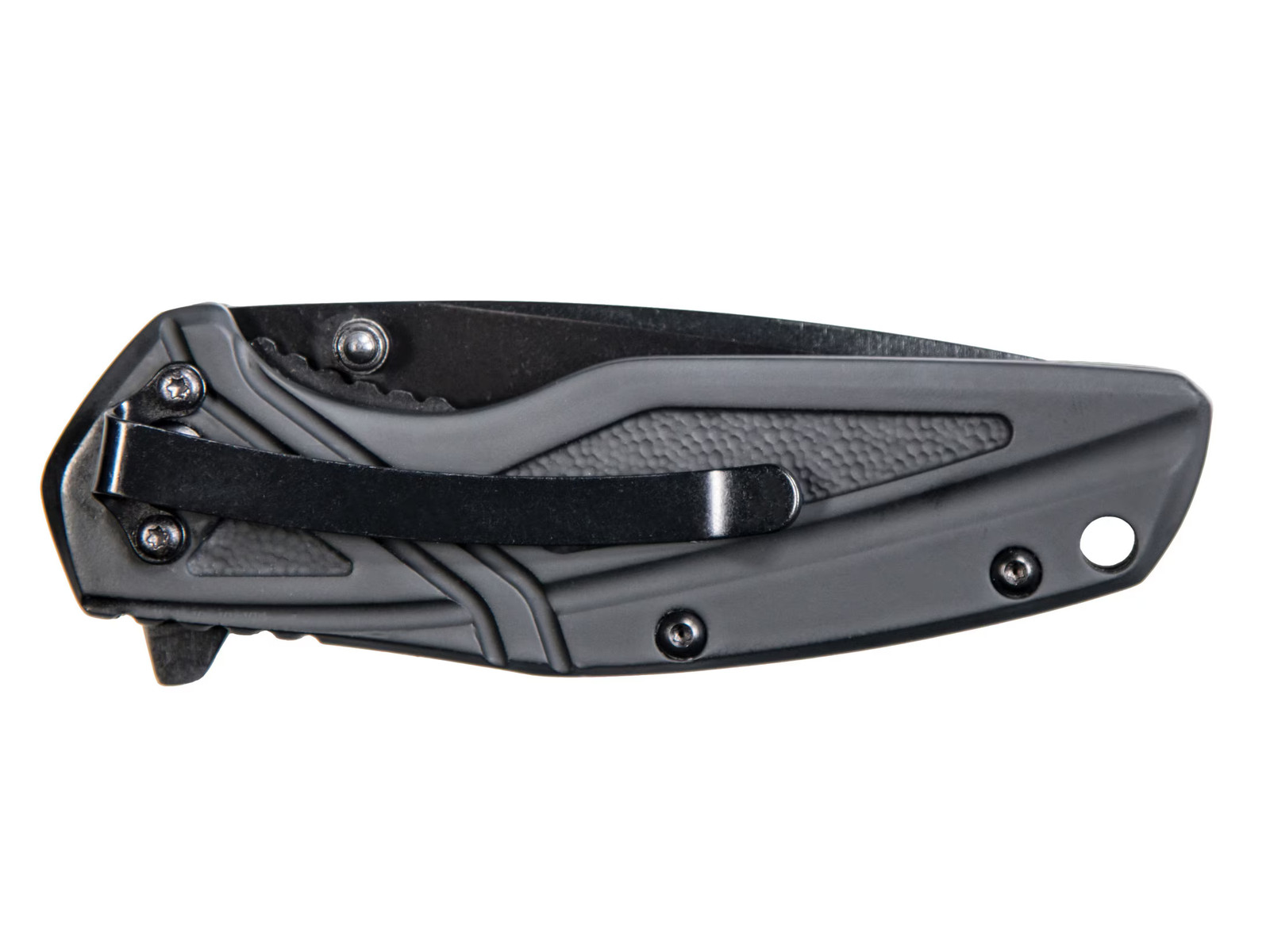 Smith & Wesson 1101 Pocket Knife 3″ Drop Point 8Cr13MoV Black Oxide Blade Rubber