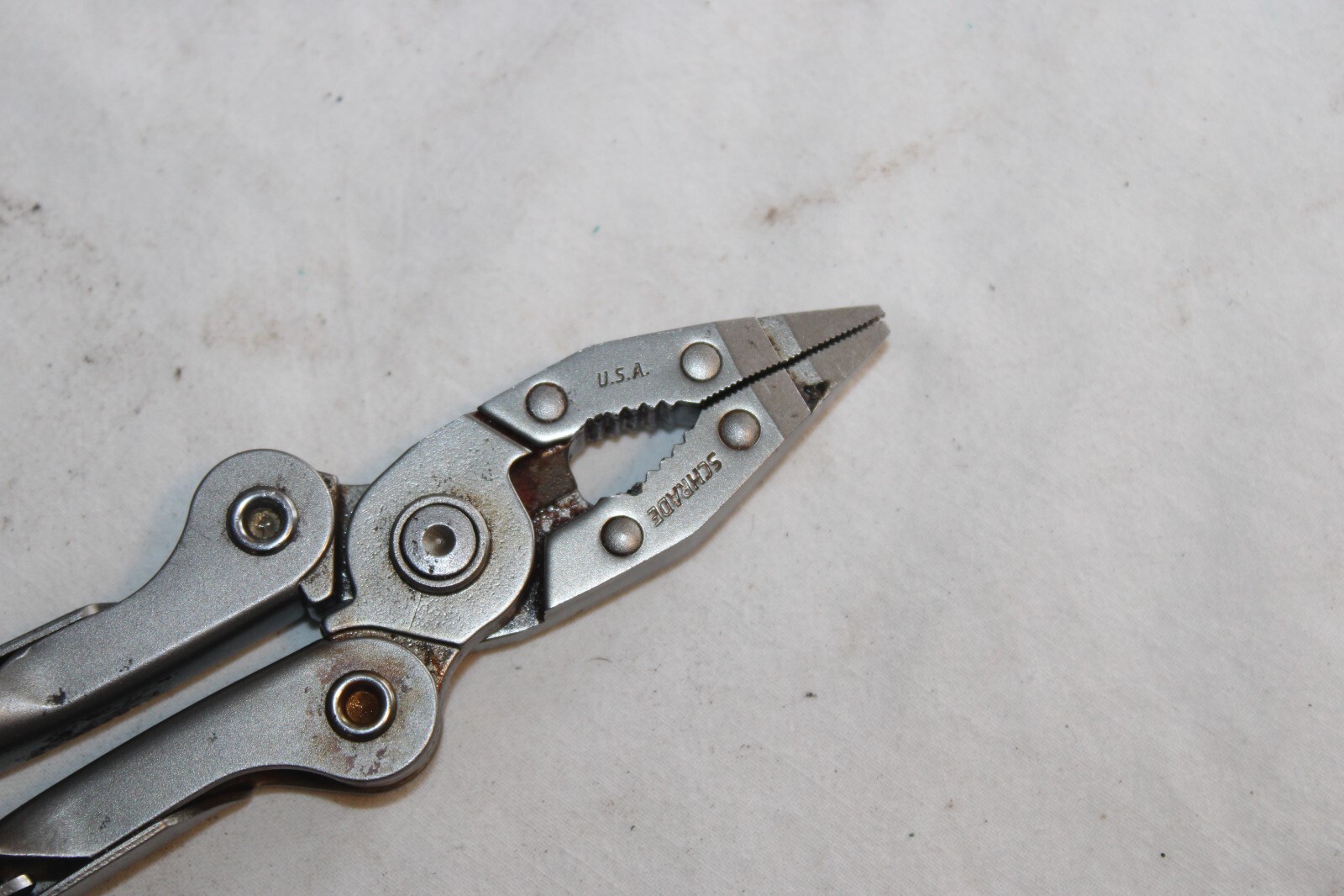 Schrade Tough Multi Tool Pliers 10 In 1 Original USA Knife File Camping Survival