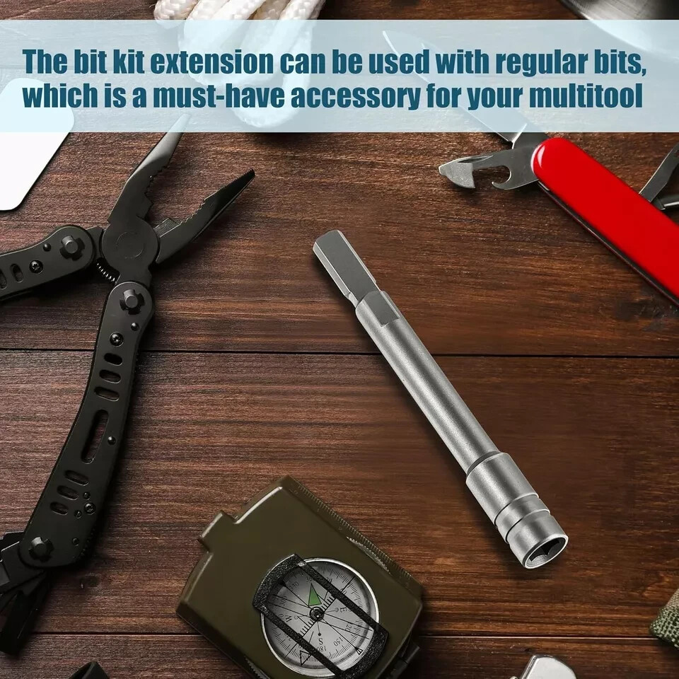 Multitool Bit Driver Extender, Multi Tool 1/4 Bit, Bit Kit Extender Compatible w
