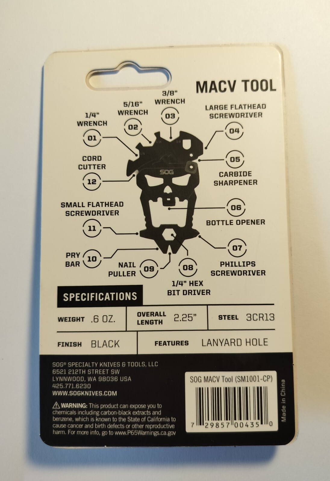 SOG MacV Tool – Multi Tool – Black – 12 Tools in One – NEW LOT of 3