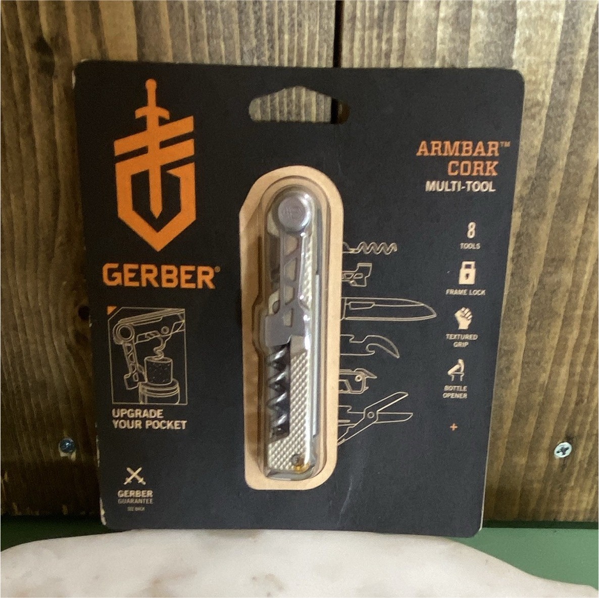 Gerber Armbar Cork Multi-Tool 8-in-1 Gold Aluminum Frame Lock 2.5″ Blade