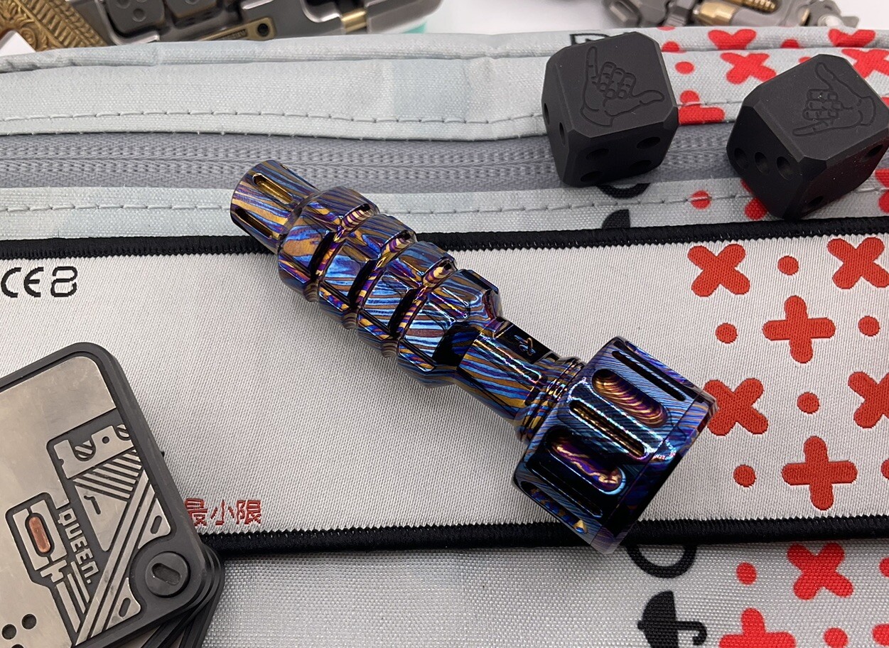 Everyday Carry EDC Timascus Bit Screwdriver Spinning Top Fidget Toy