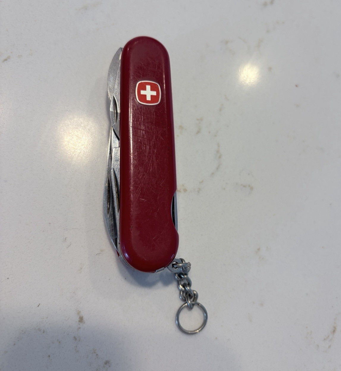 Vintage Victorinox Swiss Army Multi-Tool w/ Scissors, Red