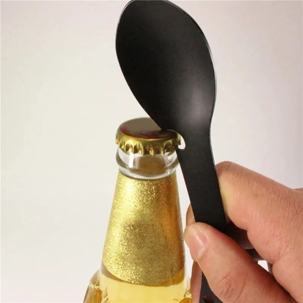 Multifunctional Camping Fork Spoon 5 in 1 Tool Rust resistant Stainless Steel