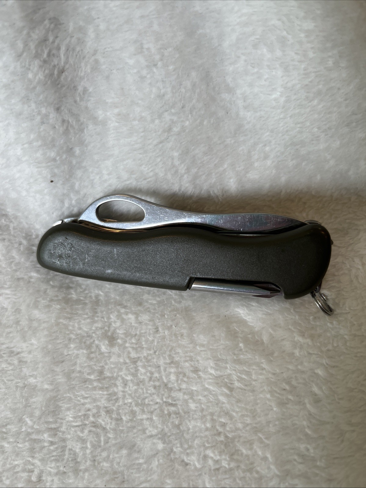Victorinox German Olive Army Knife GAK One Hand Trekker Multitool
