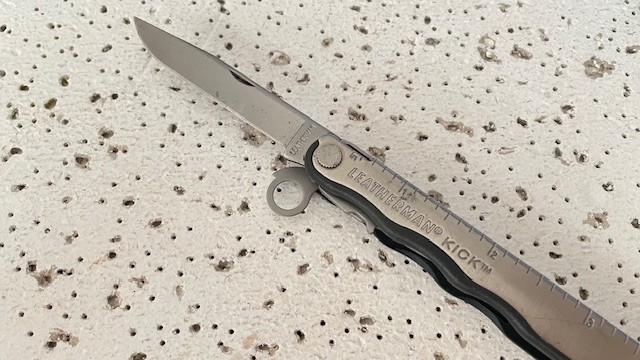 Leatherman KICK Stainless Steel Silver &Grey Multi Tool Pliers,Knife,Opener Bott