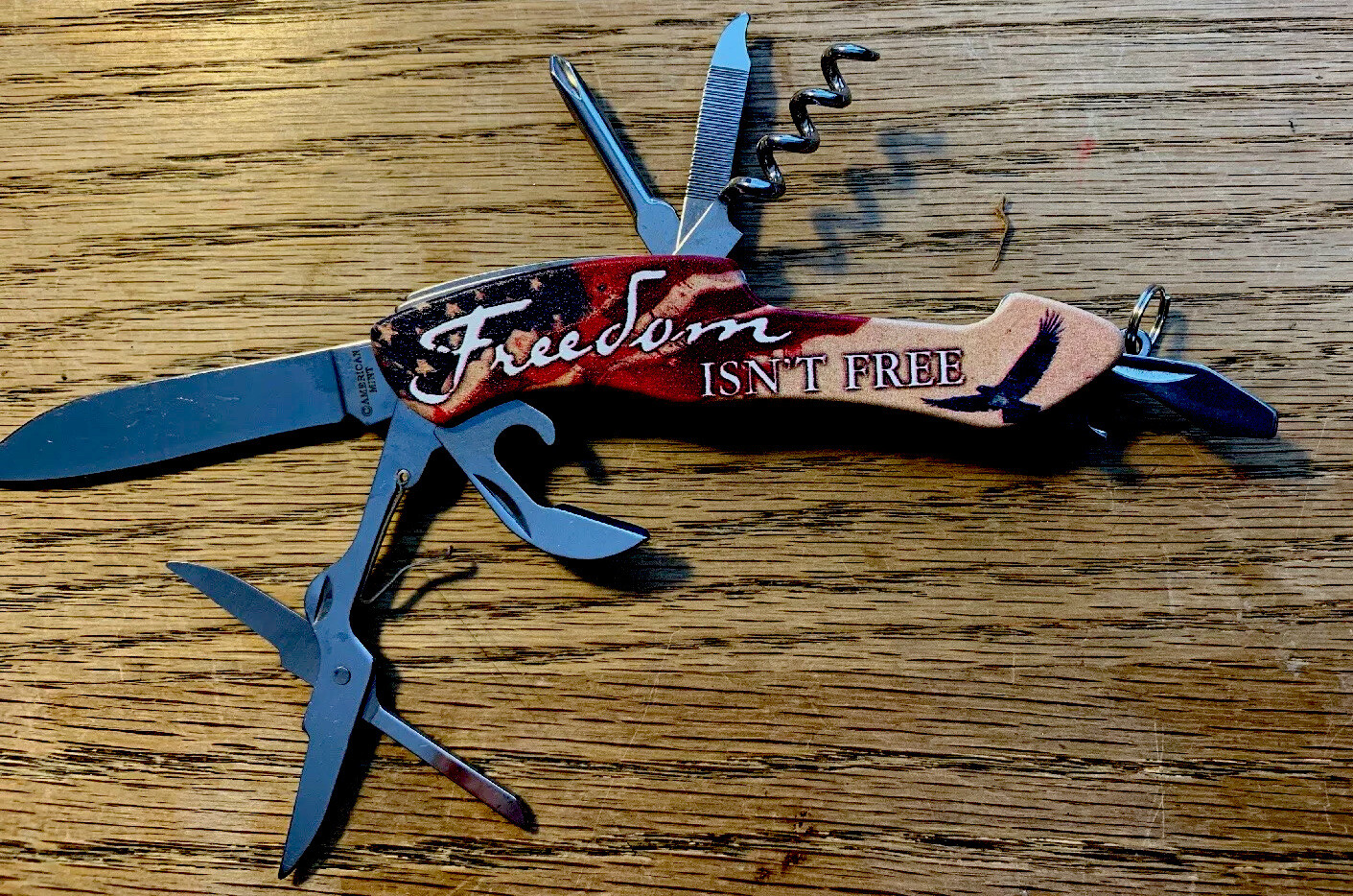 Multi-Function=7 Swiss Style Knife-“FREEDOM ISN”T FREE”