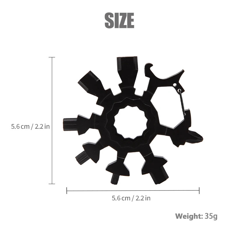 Multifunctional Snowflake Wrench Tool Popular Portable Stainless Steel Creative