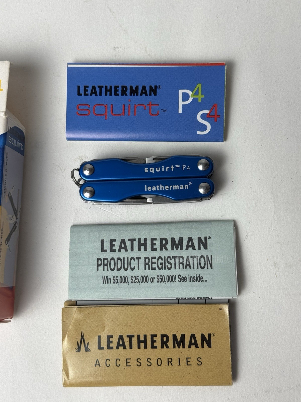 New Old Stock NOS Leatherman Squirt P4 Multi-Tool Blue NIB Free Shipping