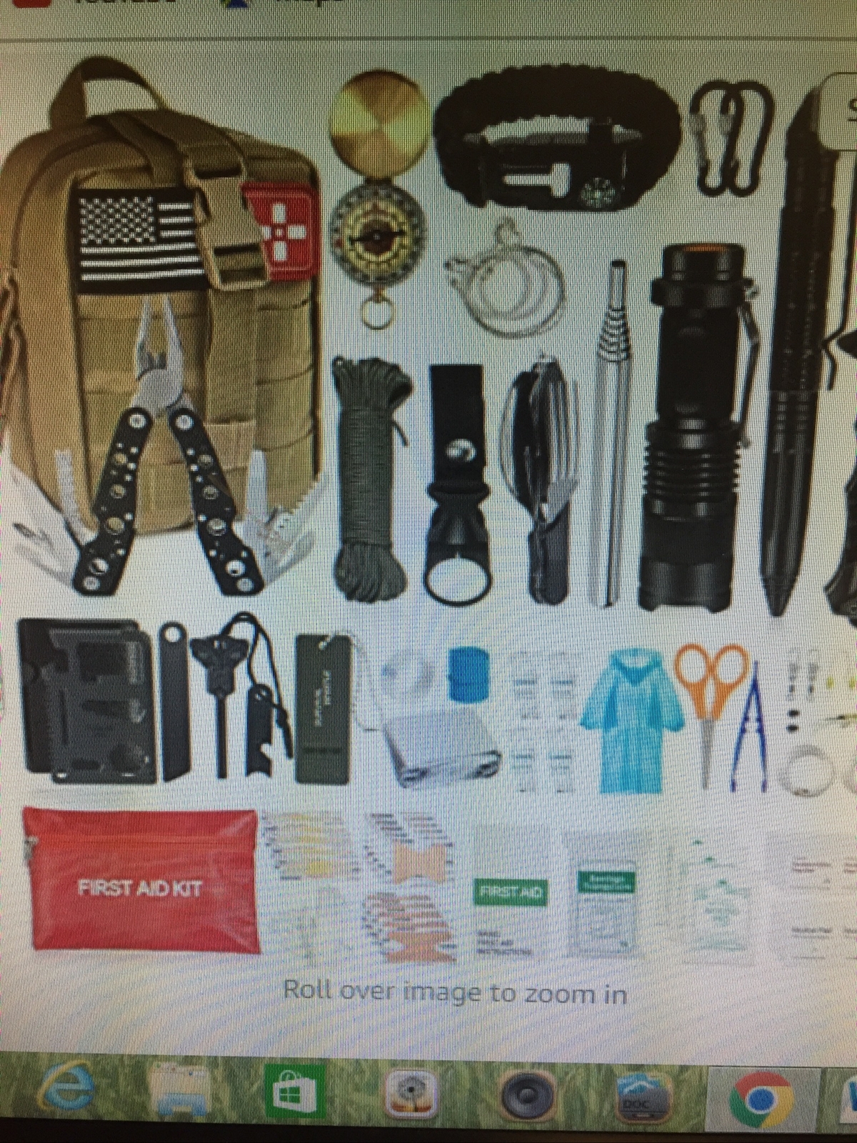 Emergency Survival Kit Professional Survival Gear Tool First Aid Aokiwo 200 Pcs