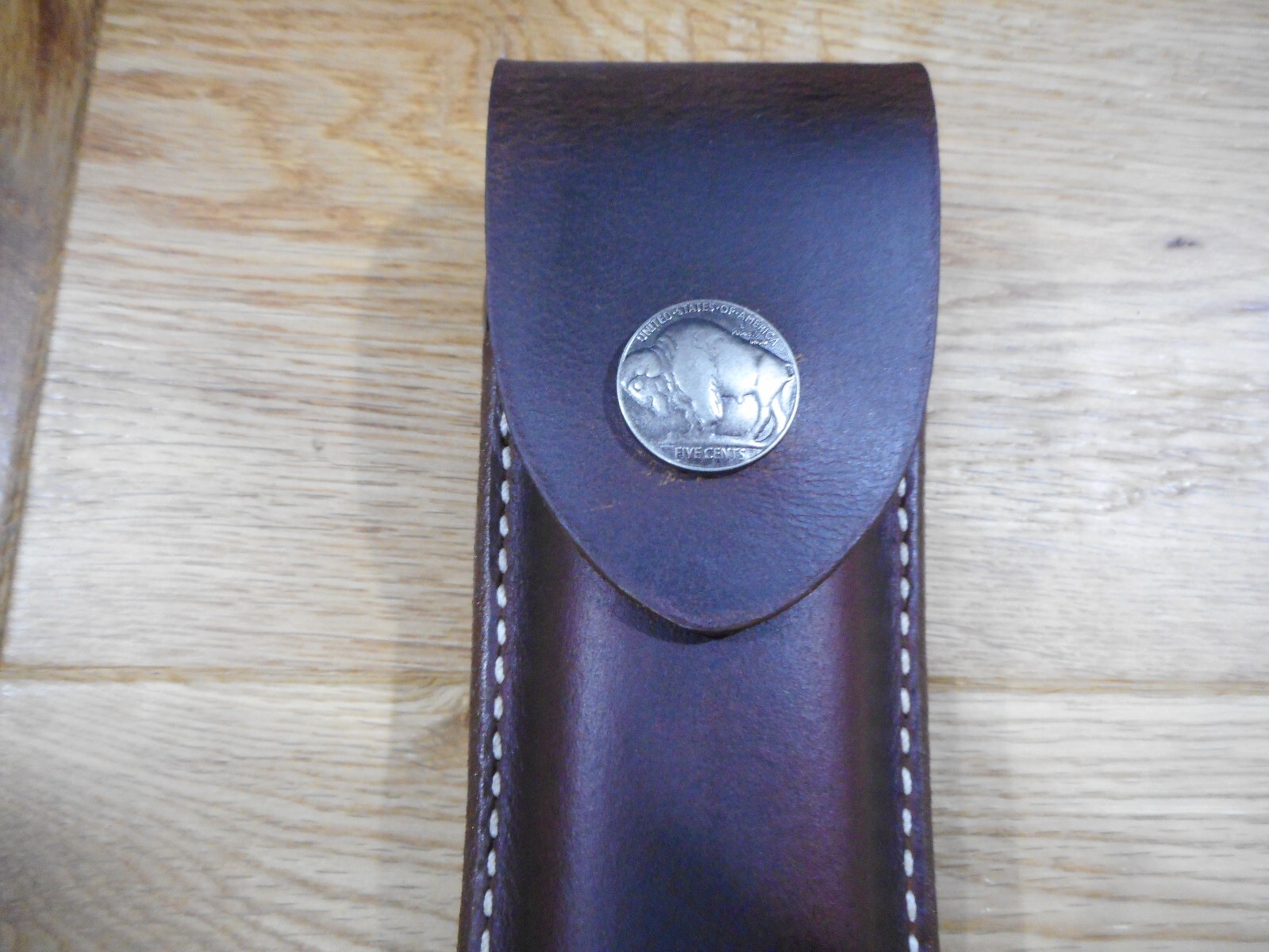Gerber MP600 or Diesel multi tool leather sheath. Sheath only. Buffalo snap