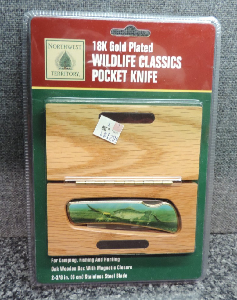 Northwest Territory Wildlife Classics Pocket Knife Mint in Package Bass