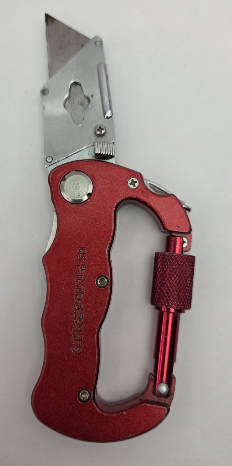Carabiner Multitool Knife Red Color Razor Blade
