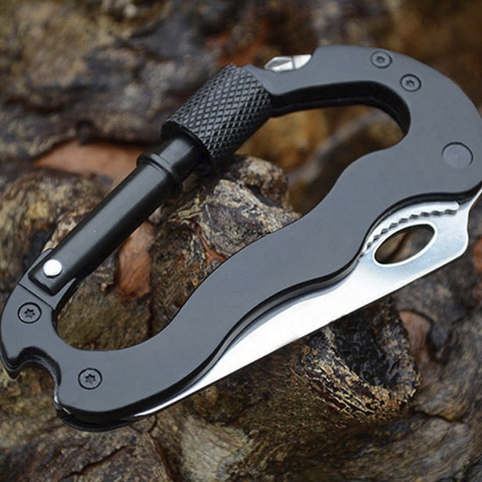 Travel Carabiner Multitool – Compact Emergency Tool Gift for Drivers