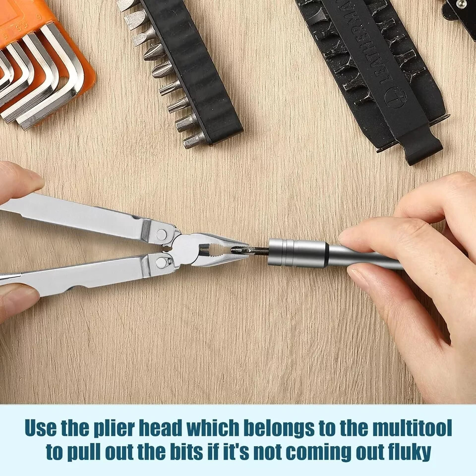 Multitool Bit Driver Extender, Multi Tool 1/4 Bit, Bit Kit Extender Compatible w