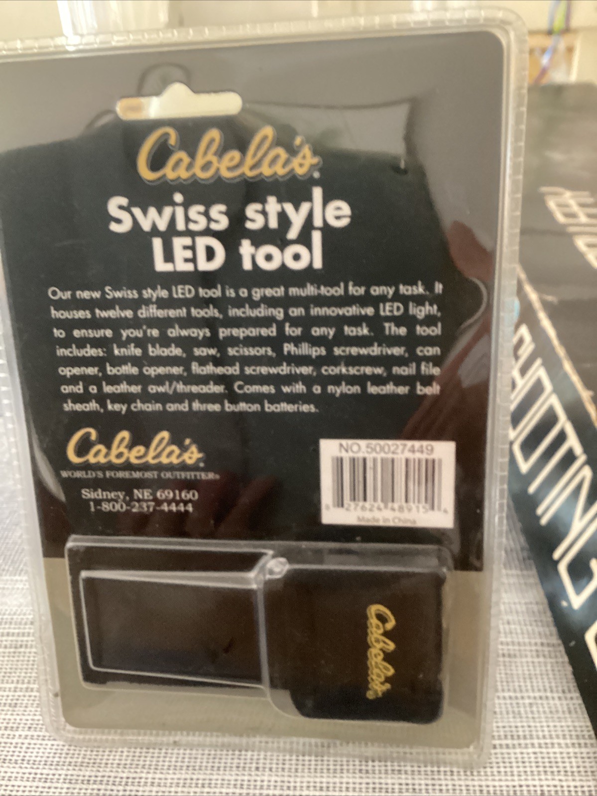 Cabela’s Mini Multi-Tool LED Light & Nylon Pouch NOS Green NIB