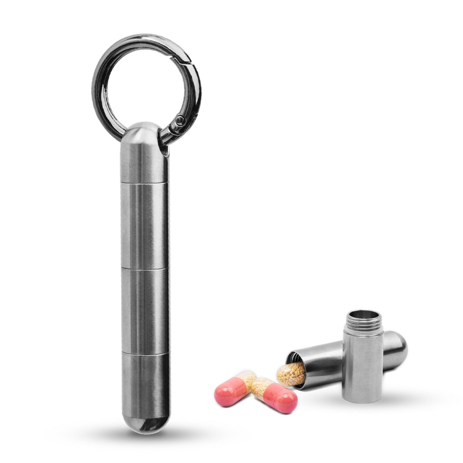 EDC Titanium Portable Outdoor Waterproof Pill Capsula Sealed Box Storage Tool