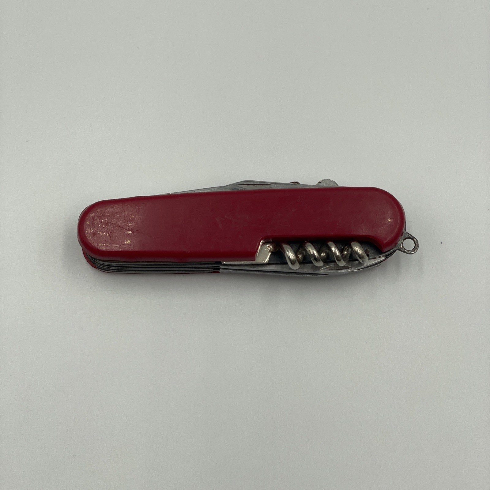 ALLTRADE Red Multi-Tool Knife Saw Corkscrew Stainless Steel Blade Camping